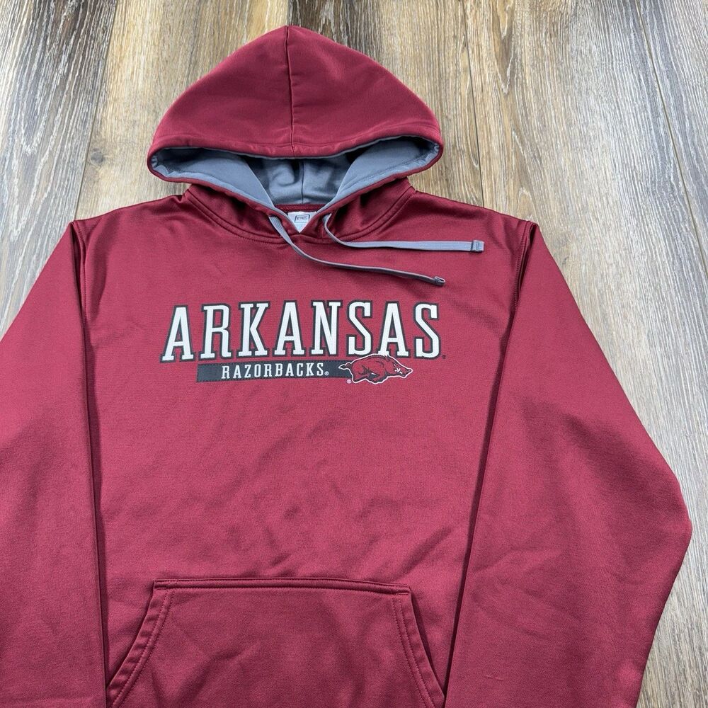 Arkansas Razorbacks Hoodie Mens M Maroon Sweatshirt Student Team NCAA Sweater